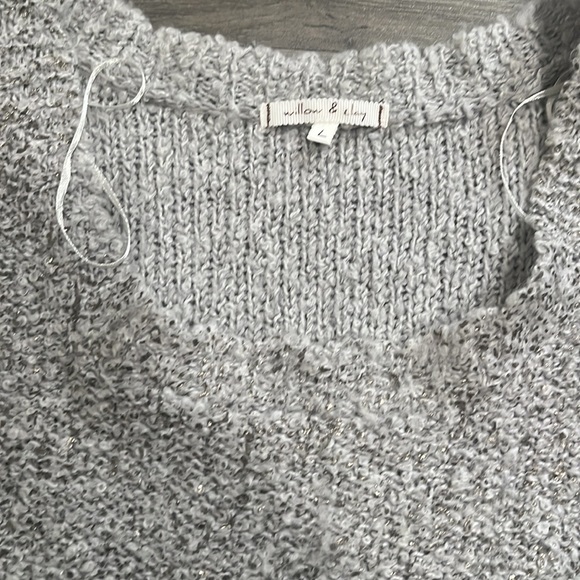Willow and Clay  grey and white Marled Knit Sweater size large - Picture 4 of 7